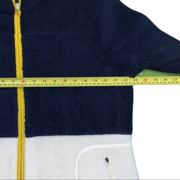 Talbots XL Plush Sherpa Colour Block Zip Up Sweatshirt Jacket Coat - Picture 7 of 10